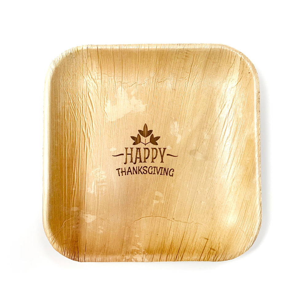 happy thanksgiving leaf plate big