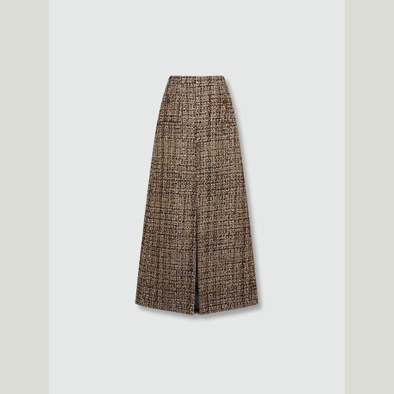 French Tweed Vest & Skirt Set — Black & Gold Separates